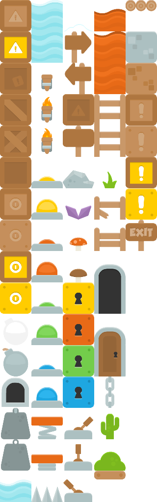 A platformer tile sheet
